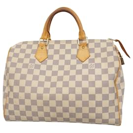 Louis Vuitton-Louis Vuitton Damier Azur Speedy 30 Handbag-White