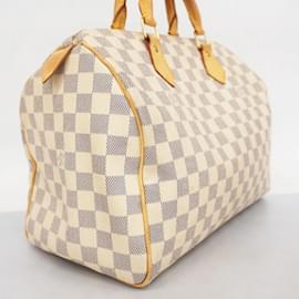 Louis Vuitton-Louis Vuitton Damier Azur Speedy 30 Handbag-White