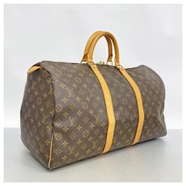 Louis Vuitton-Louis Vuitton Monogram Keepall 50 Boston Bag-Brown