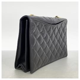 Chanel-Chanel Black Lambskin Shoulder Bag-Black