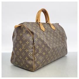 Louis Vuitton-Louis Vuitton Monogram Speedy 40 Handbag-Brown