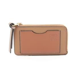 Loewe-Loewe Anagram Coin Card Holder Wallet-Brown
