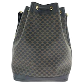 Céline-Celine Vintage Macadam Drawstring Shoulder Bag-Brown,Black