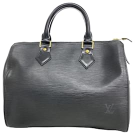Louis Vuitton-Louis Vuitton Epi Speedy 25 Handbag in Noir-Black