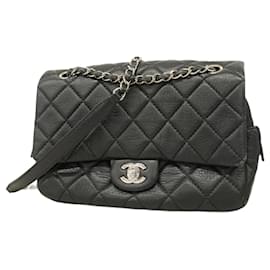 Chanel-Chanel Black Leather Shoulder Bag-Black