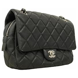 Chanel-Chanel Black Leather Shoulder Bag-Black