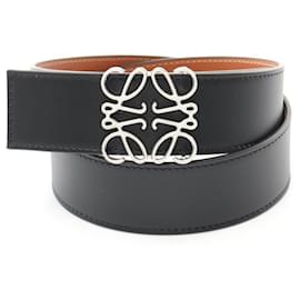 Loewe-Ceinture en cuir Anagram Loewe-Marron,Noir