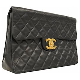 Chanel-Chanel Black Lambskin Shoulder Bag-Black