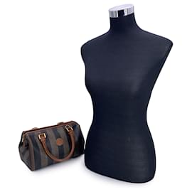 Fendi-Fendi Vintage Cloth Handbag Double F-Brown
