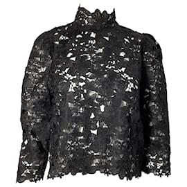 Ba&Sh- Ba&Sh Paul Lace Blouse in Black Polyester-Black