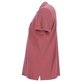 Alexander Mcqueen- Alexander Mcqueen Skull Polo Shirt in Pink Cotton-Brown,Pink