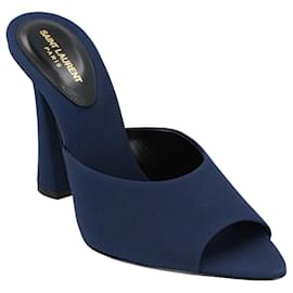 Saint Laurent-Saint Laurent  Suite Mule Sandal In Blue-Blue