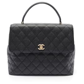 Chanel-Chanel Leather Matelasse Handbag A12397-Black