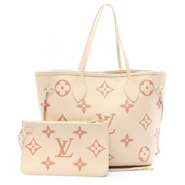 Louis Vuitton-Louis Vuitton Monogram Empreinte Neverfull MM Tote Bag M21579-Brown,Beige