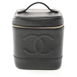 Chanel-Chanel Leather Coco Mark Handbag A01998-Black