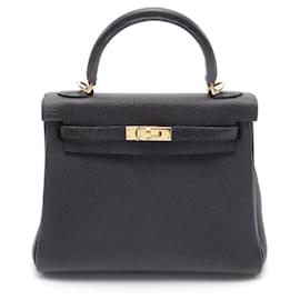 Hermès-Hermes Togo Exotic Leather Kelly 25 2way bag BIS950MN Stamp B (2023)-Black