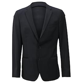 Dolce & Gabbana- Dolce & Gabbana Single-Breasted Blazer in Navy Blue Polyester-Blue,Navy blue