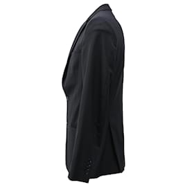 Dolce & Gabbana- Dolce & Gabbana Single-Breasted Blazer in Navy Blue Polyester-Blue,Navy blue