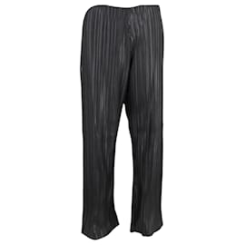 Nanushka-Nanushka Char Pleated Trousers in Black Vegan Leather-Black