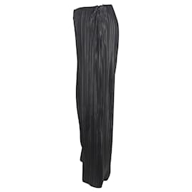 Nanushka-Nanushka Char Pleated Trousers in Black Vegan Leather-Black