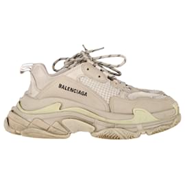 Balenciaga-Baskets Balenciaga Triple S en polyester beige-Gris