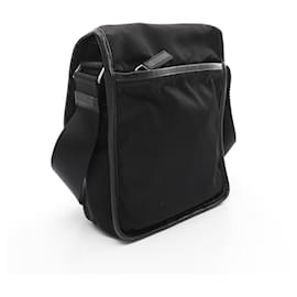 Prada-Prada Nylon Saffiano TESSUTO+SAFFI Shoulder Bag V167-Black
