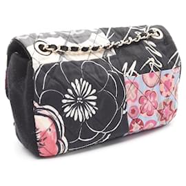 Chanel-Chanel Cotton Jersey Mini Matelasse 20 Shoulder Bag 19432884-Black