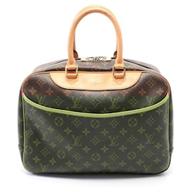 Louis Vuitton-Louis Vuitton Monogram Deauville Handbag M47270-Brown