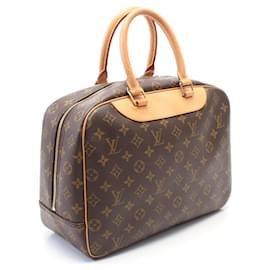 Louis Vuitton-Louis Vuitton Monogram Deauville Handbag M47270-Brown