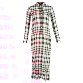 Theory-Theory Plaid Shirt Dress in Red Cotton-Other