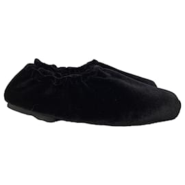 Khaite- Khaite Logan Ballet Flats in Black Velvet-Black