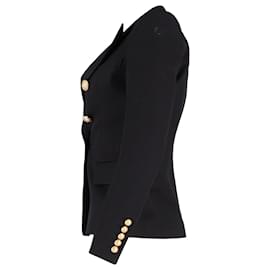 Balmain-Balmain Double-Breasted Blazer in Black Wool-Black