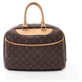 Louis Vuitton-Louis Vuitton Monogram Deauville Handbag M47270-Brown