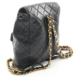 Chanel-Chanel Lambskin Matelasse Backpack A10177-Black