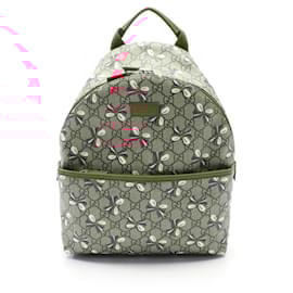 Gucci-Mochila Infantil Gucci GG Supreme 271327-Marrom,Bege