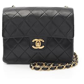 Chanel-Chanel Lambskin Mini Matelasse Shoulder Bag A35200-Black
