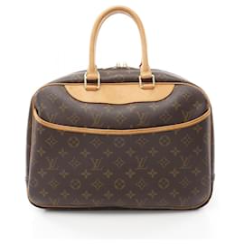 Louis Vuitton-Louis Vuitton Monogram Deauville Handbag M47270-Brown