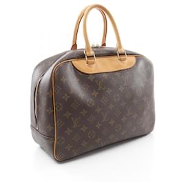 Louis Vuitton-Louis Vuitton Monogram Deauville Handbag M47270-Brown