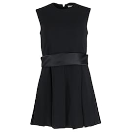 Céline-Celine Sleeveless Mini Dress in Black Viscose-Black
