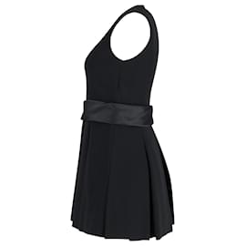 Céline-Celine Sleeveless Mini Dress in Black Viscose-Black