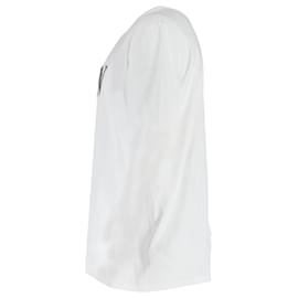 Valentino Garavani-T-shirt Valentino VLTN Logo en coton blanc-Blanc