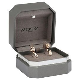 Messika Meus brincos gêmeos em ouro rosa 18K Dourado Metálico