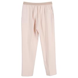 Maison Martin Margiela-Maison Margiela Straight Leg Trousers in Pastel Pink Polyester-Brown,Pink
