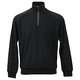 Ermenegildo Zegna- Zegna Sport Half-Zip Sweater in Black Wool-Black