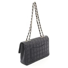 Chanel-Chanel Leather × Nylon Canvas New Travel Line Shoulder Bag A15285-Black