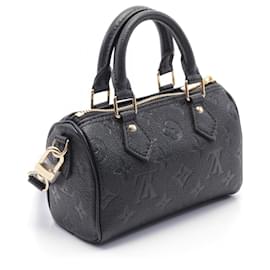 Louis Vuitton-Louis Vuitton Monogram Empreinte Nano Speedy Handbag M82450-Black