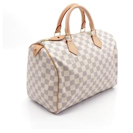 Louis Vuitton-Louis Vuitton Damier Azur Speedy 30 Handbag N41533-White