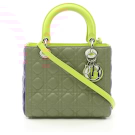 Christian Dior-Dior Leather Lady Dior Handbag-Pink