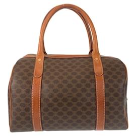Céline-Celine Macadam PVC/Leather Mini Boston Bag Handbag M12-Metallic,Bronze