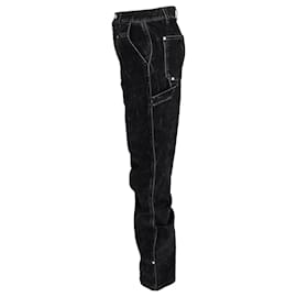 Stella Mc Cartney-Stella McCartney Straight-Leg Denim Jeans in Black Cotton-Black